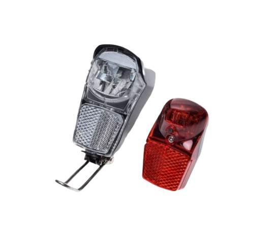 Lampa rowerowa przód tył led 2 baterie 4 szt