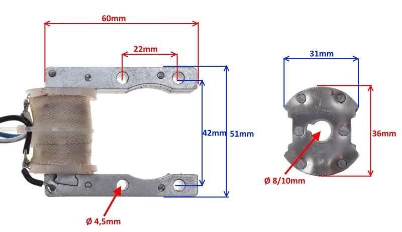 Stator iskrowni z kołem silnik rowerowy 50 cc 2t - zdjęcie 3
