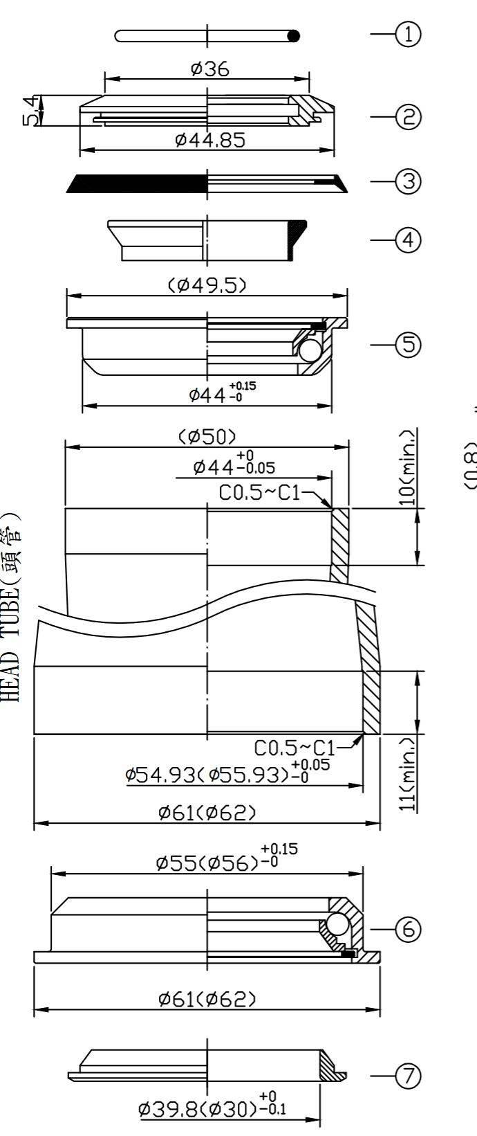 Stery Półzint1.5"-1-1/8" 44/56 Neco H156E - zdjęcie 2