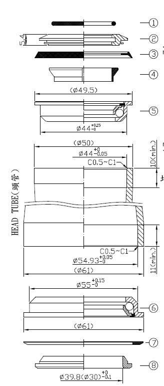 Stery Półzint1.5"-1-1/8" 44/56 Neco H156E - zdjęcie 4