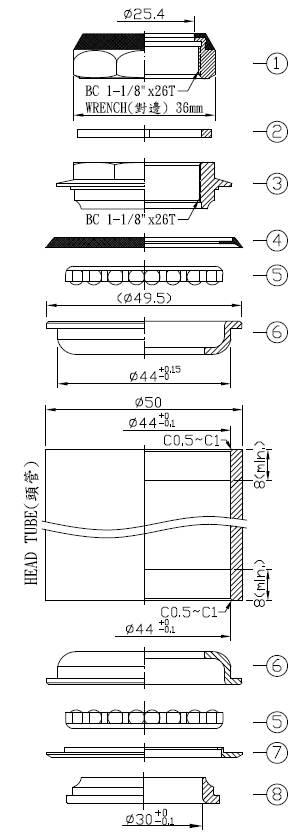 Stery Skręcane Półzint1-1/8" Neco H128N Sl - zdjęcie 2