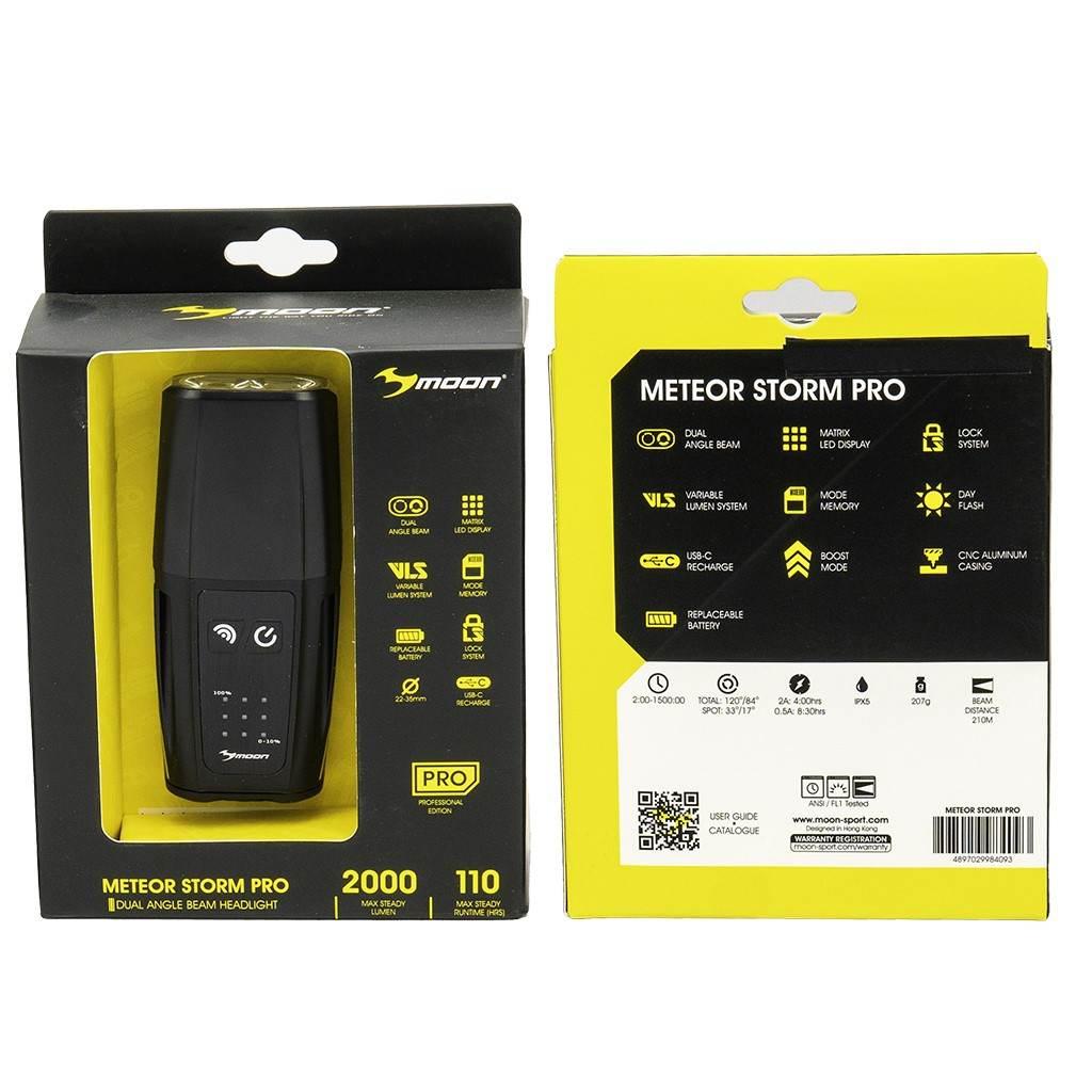 Lampka Przednia Usb 2000Lm 2 Led Moon Storm - zdjęcie 2