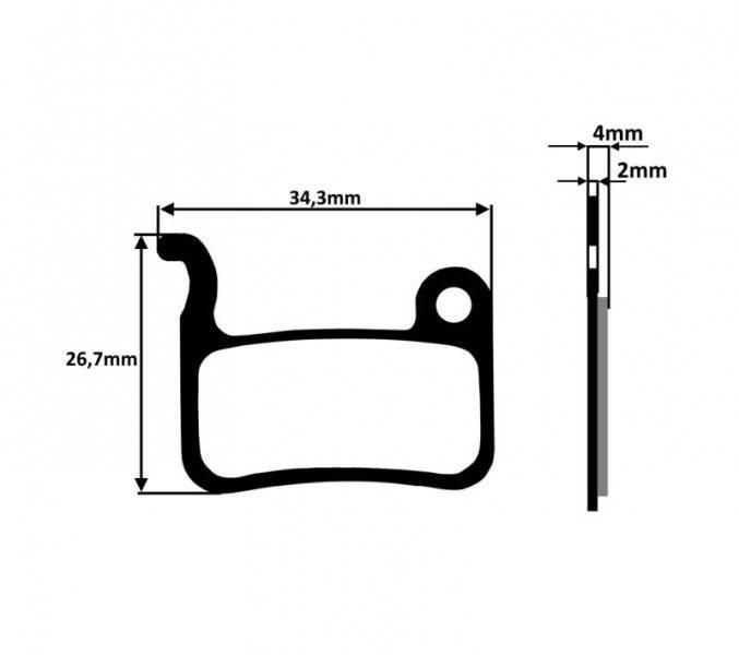 Klocki hamulca rowerowe tarczowe metaliczne - zdjęcie 2