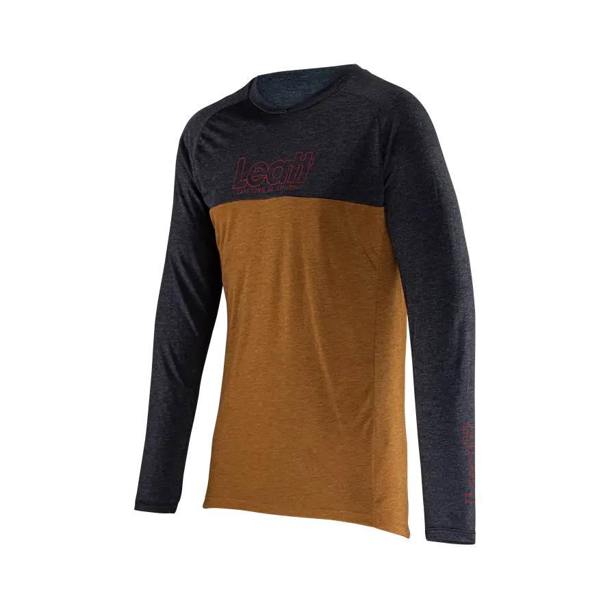 Leatt Koszulka Rowerowa Mtb Gravity 2.0 Jersey Peanut Kolor Brązowy/Grafito - zdjęcie 4