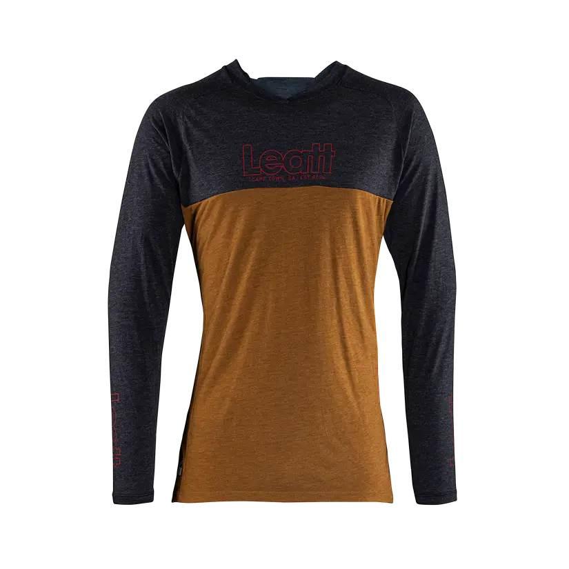 Leatt Koszulka Rowerowa Mtb Gravity 2.0 Jersey Peanut Kolor Brązowy/Grafito - zdjęcie 5