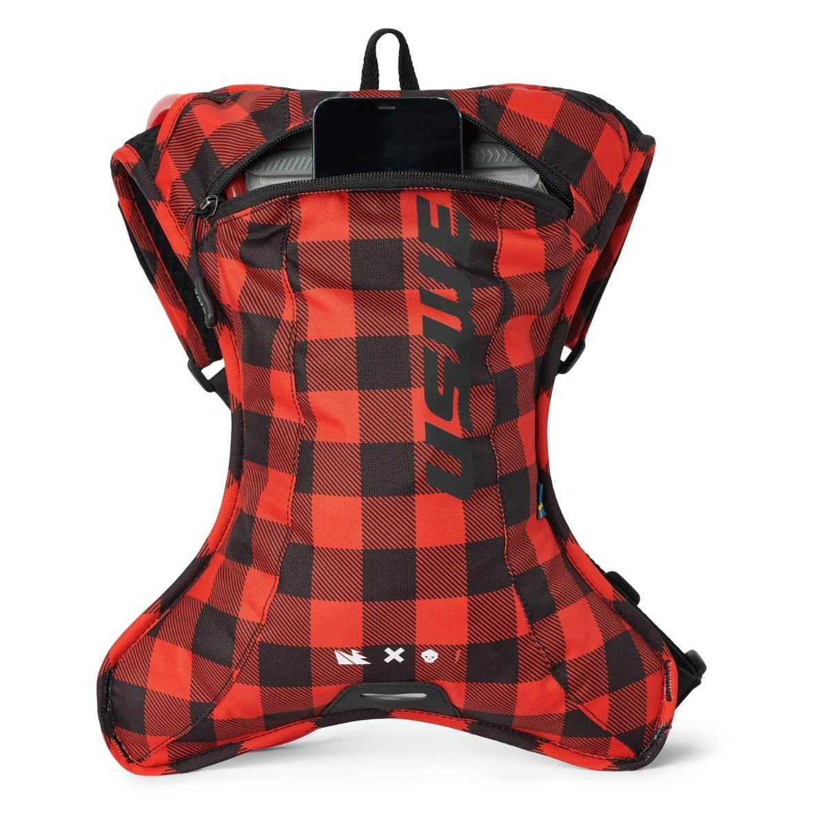 Uswe Camel Bag Outlander Xc 2 Flannel Kolor Czarno-Czerwony Moto/Rower Poje - zdjęcie 3