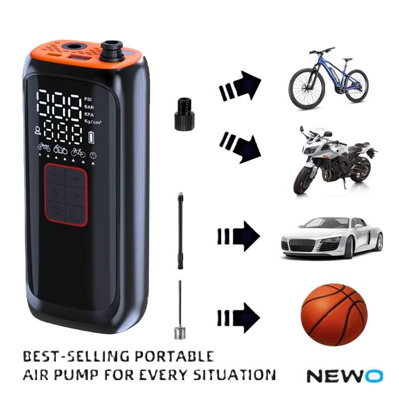 Mini kompresor powietrza (pompka) do roweru skutera motocykla samochodu 150 - zdjęcie 2
