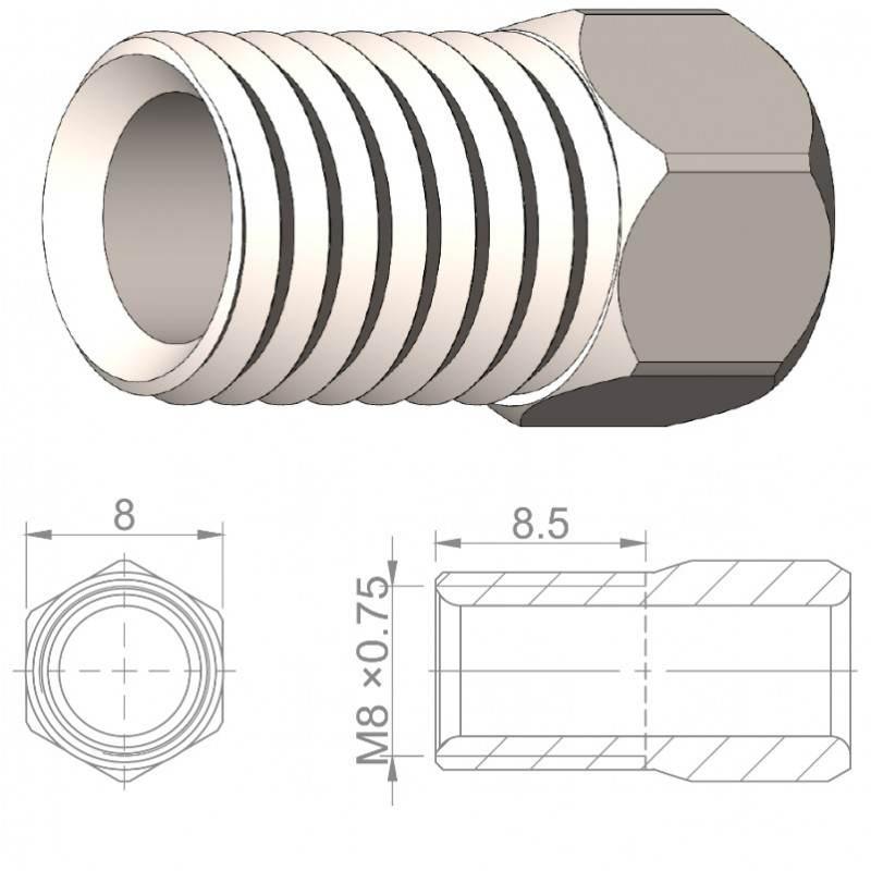 Śruba Do Przewodów Shimano Opak.=8SztBrakco