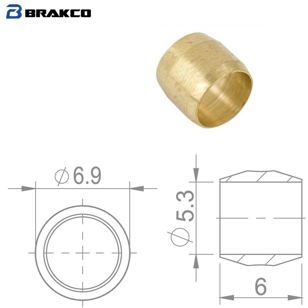 Oliwka Do Przewodów Shimano 5.3Mm Brakco 8Szt.