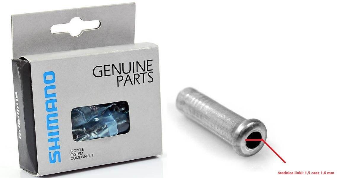Końcówki Linki Hamulca 1.5-1.6Mm Shimano Sl 100Szt