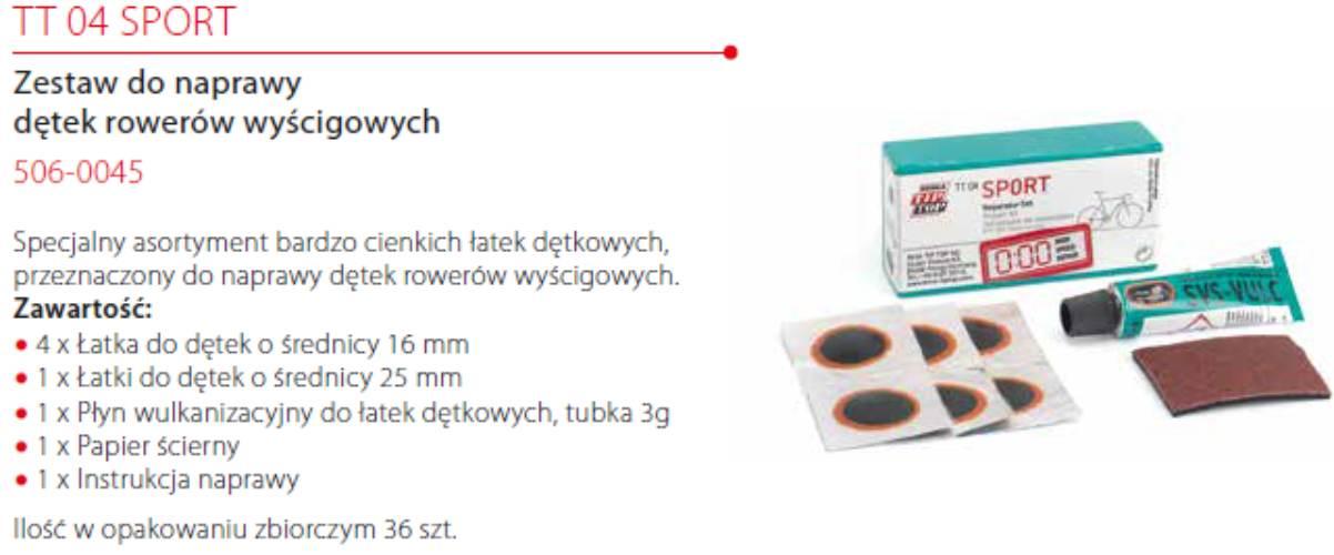 Zestaw łatek TT-04 TIP-TOP 4szos 1duża 3 klej