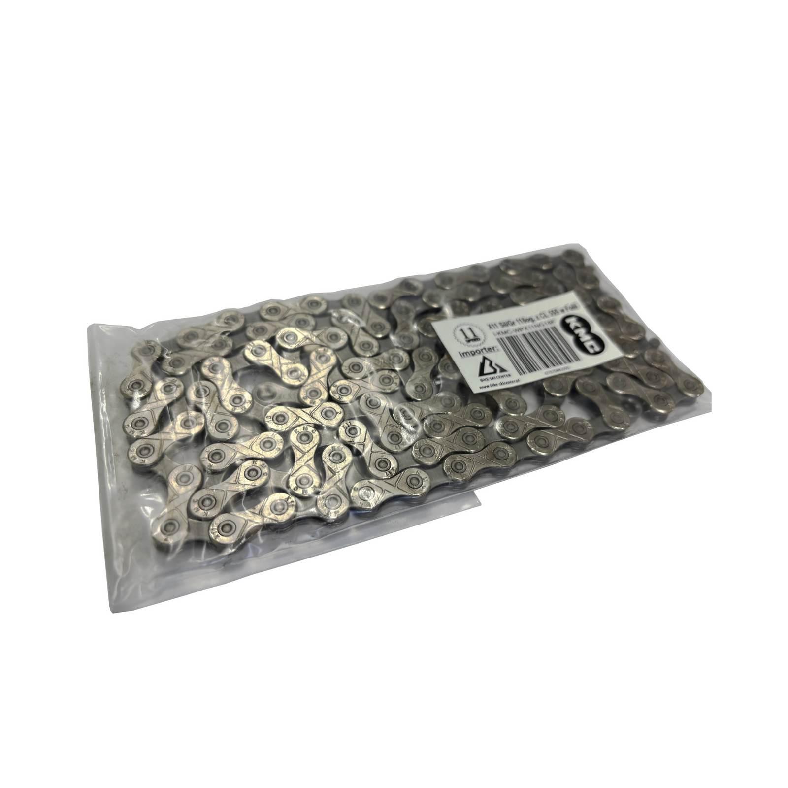 Łańcuch 11rzKMC X11 Silver/Grey 118og z CL555 Folia
