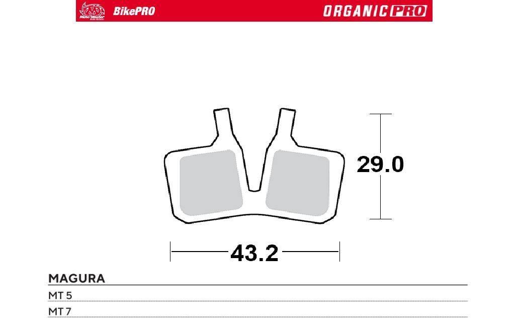 Moto-Master Bike Pro Klocki Hamulcowe Rowerowe Organiczne Pro Pasuje Do Mag